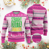 Straight Outta Jamaica Ugly Christmas Sweater Cool Jamaican Travel Vacation - Wonder Print Shop