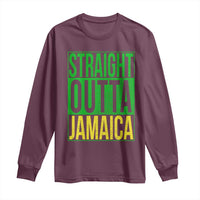 Straight Outta Jamaica Long Sleeve Shirt Cool Jamaican Travel Vacation - Wonder Print Shop