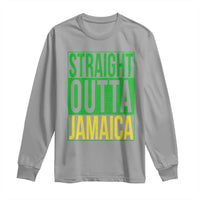 Straight Outta Jamaica Long Sleeve Shirt Cool Jamaican Travel Vacation - Wonder Print Shop