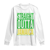 Straight Outta Jamaica Long Sleeve Shirt Cool Jamaican Travel Vacation - Wonder Print Shop