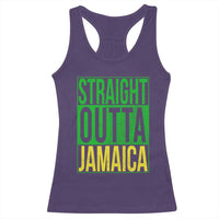 Straight Outta Jamaica Racerback Tank Top Cool Jamaican Travel Vacation - Wonder Print Shop