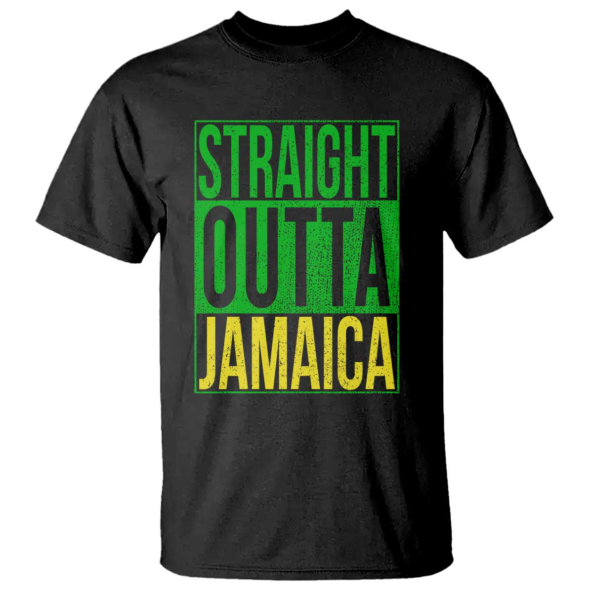 Straight Outta Jamaica T Shirt Cool Jamaican Travel Vacation - Wonder Print Shop