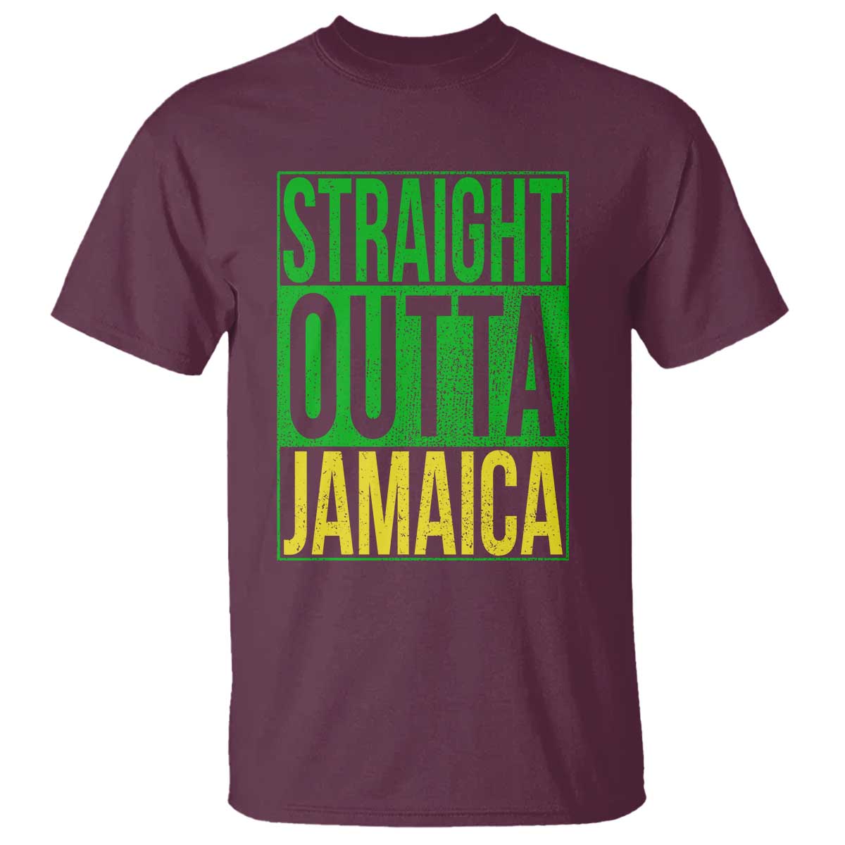 Straight Outta Jamaica T Shirt Cool Jamaican Travel Vacation - Wonder Print Shop