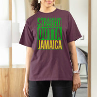 Straight Outta Jamaica T Shirt For Women Cool Jamaican Travel Vacation - Wonder Print Shop