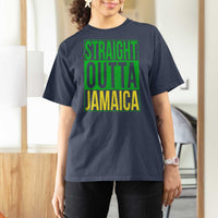 Straight Outta Jamaica T Shirt For Women Cool Jamaican Travel Vacation - Wonder Print Shop