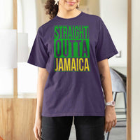 Straight Outta Jamaica T Shirt For Women Cool Jamaican Travel Vacation - Wonder Print Shop