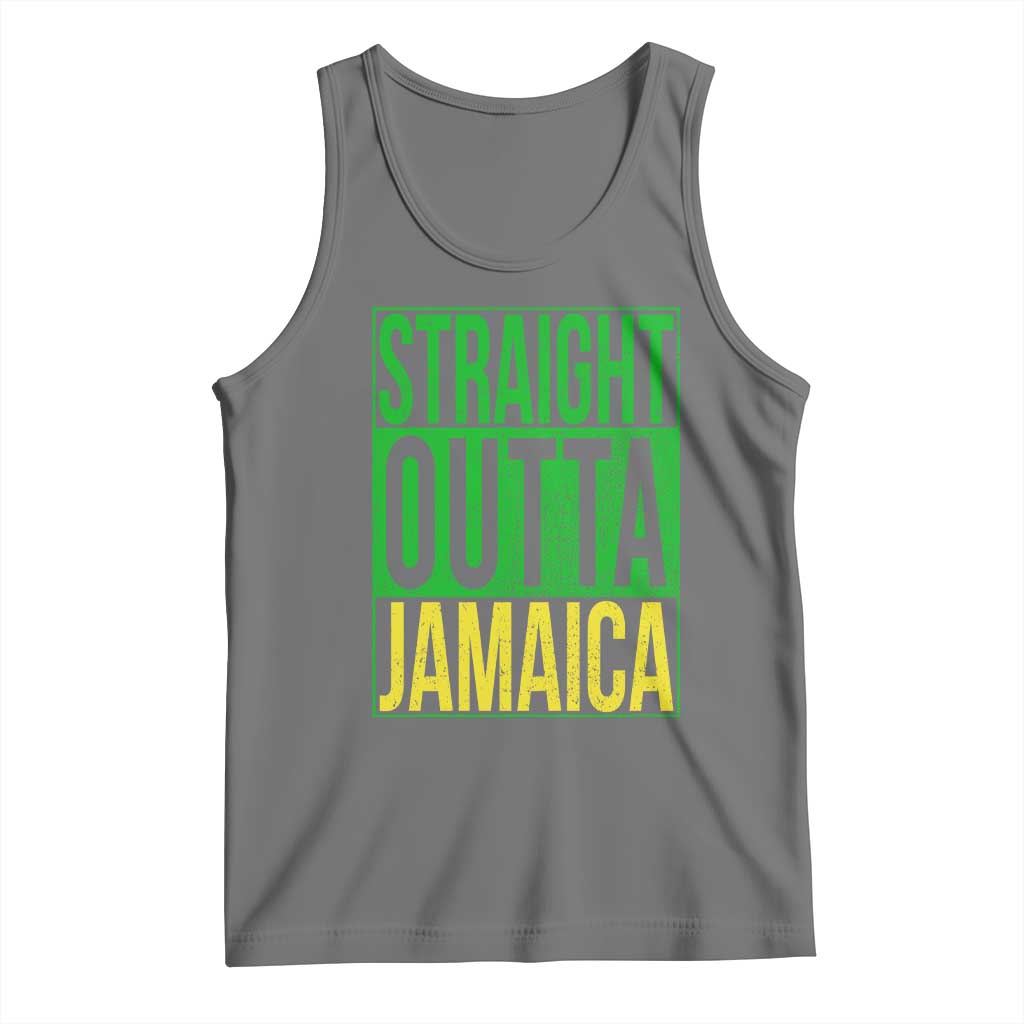 Straight Outta Jamaica Tank Top Cool Jamaican Travel Vacation - Wonder Print Shop