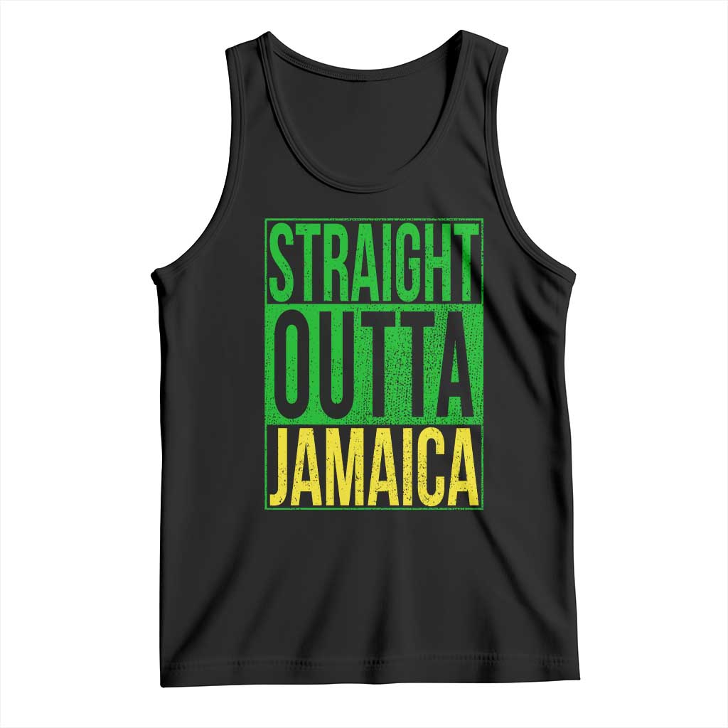 Straight Outta Jamaica Tank Top Cool Jamaican Travel Vacation - Wonder Print Shop
