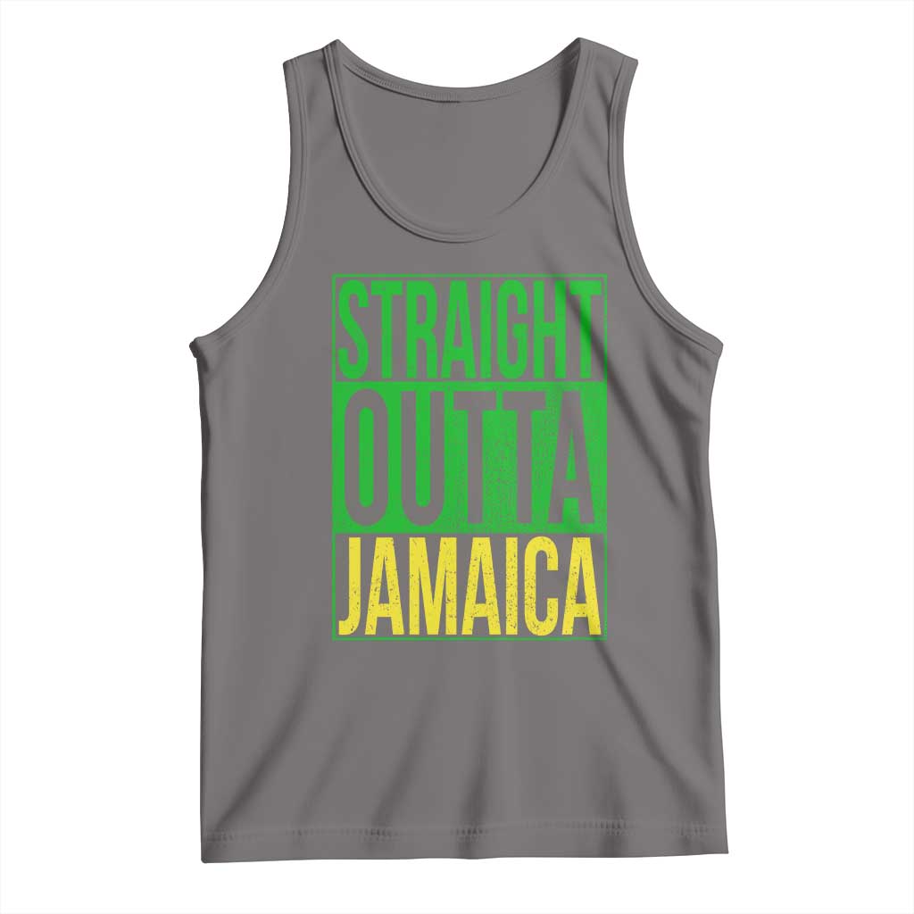 Straight Outta Jamaica Tank Top Cool Jamaican Travel Vacation - Wonder Print Shop