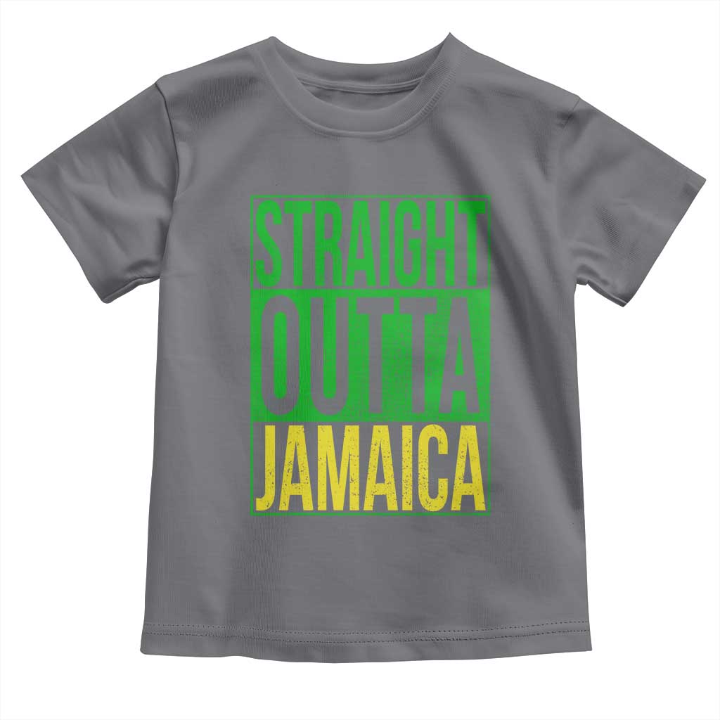 Straight Outta Jamaica Toddler T Shirt Cool Jamaican Travel Vacation - Wonder Print Shop