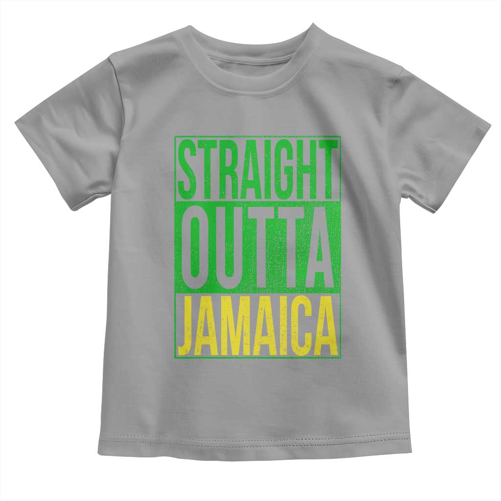 Straight Outta Jamaica Toddler T Shirt Cool Jamaican Travel Vacation - Wonder Print Shop