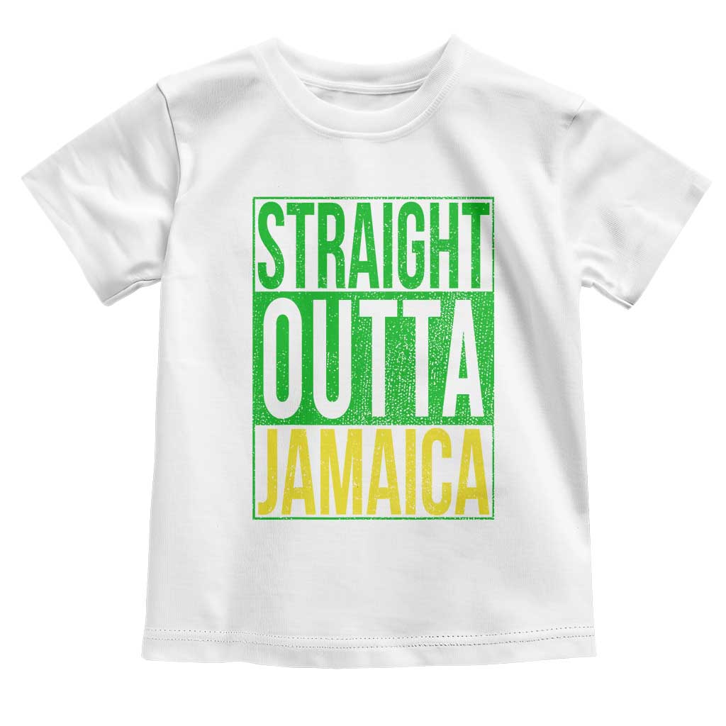 Straight Outta Jamaica Toddler T Shirt Cool Jamaican Travel Vacation - Wonder Print Shop