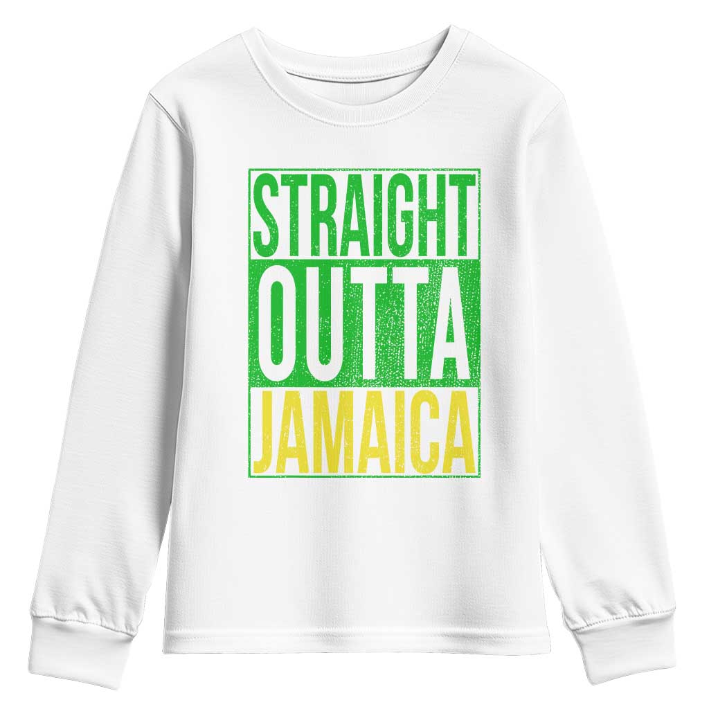 Straight Outta Jamaica Youth Sweatshirt Cool Jamaican Travel Vacation - Wonder Print Shop