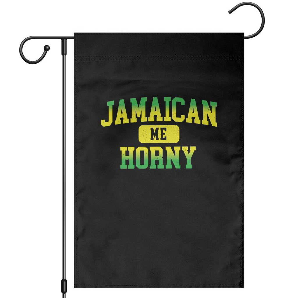Jamaican Me Horny Garden Flag Funny Caribbean Party - Wonder Print Shop