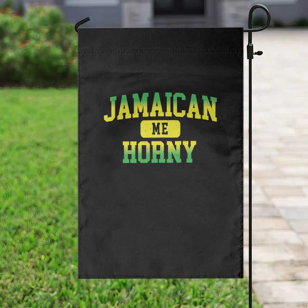 Jamaican Me Horny Garden Flag Funny Caribbean Party - Wonder Print Shop