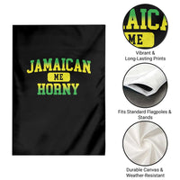 Jamaican Me Horny Garden Flag Funny Caribbean Party - Wonder Print Shop