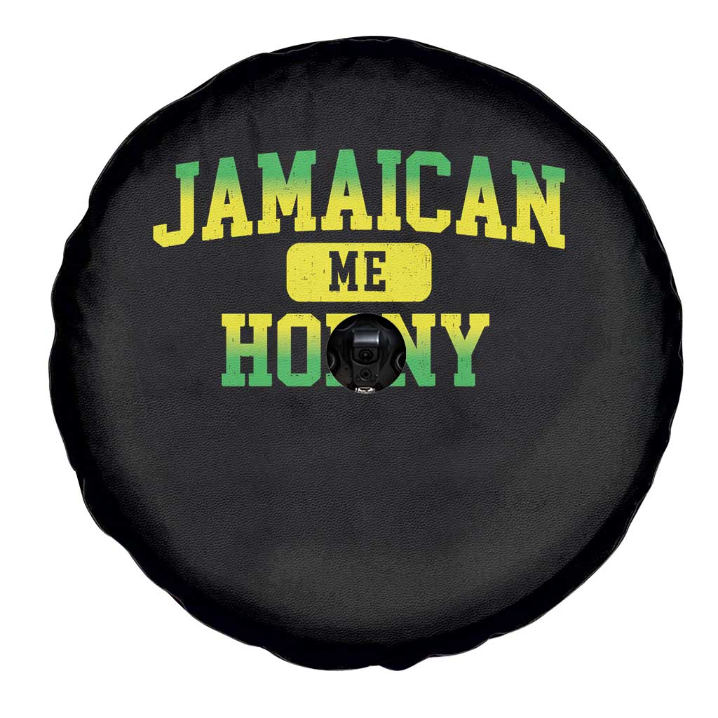 Jamaican Me Horny Spare Tire Cover Funny Caribbean Party - Wonder Print Shop