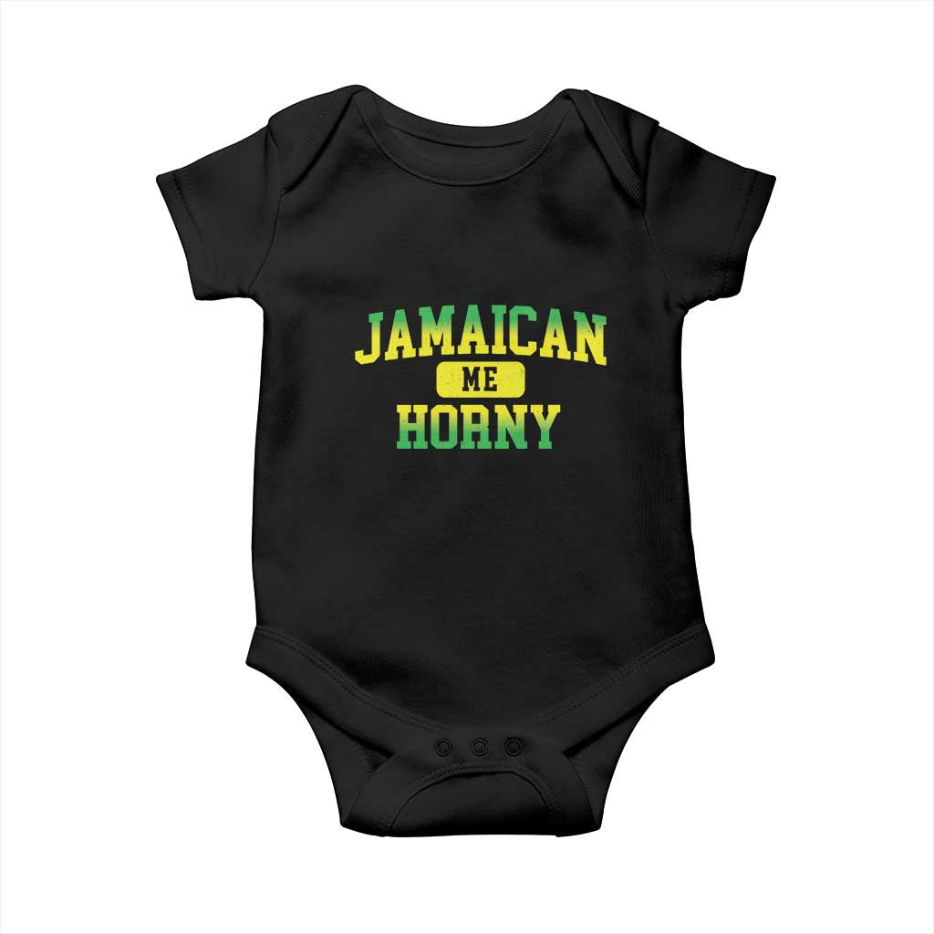Jamaican Me Horny Baby Onesie Funny Caribbean Party - Wonder Print Shop
