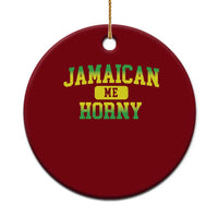 Jamaican Me Horny Ceramic Ornament Funny Caribbean Party - Wonder Print Shop