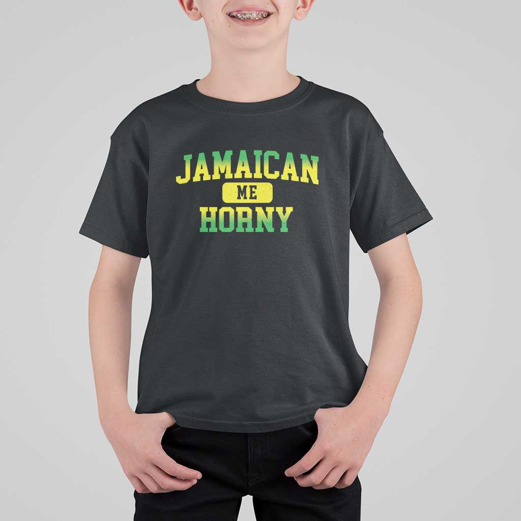 Jamaican Me Horny T Shirt For Kid Funny Caribbean Party - Wonder Print Shop