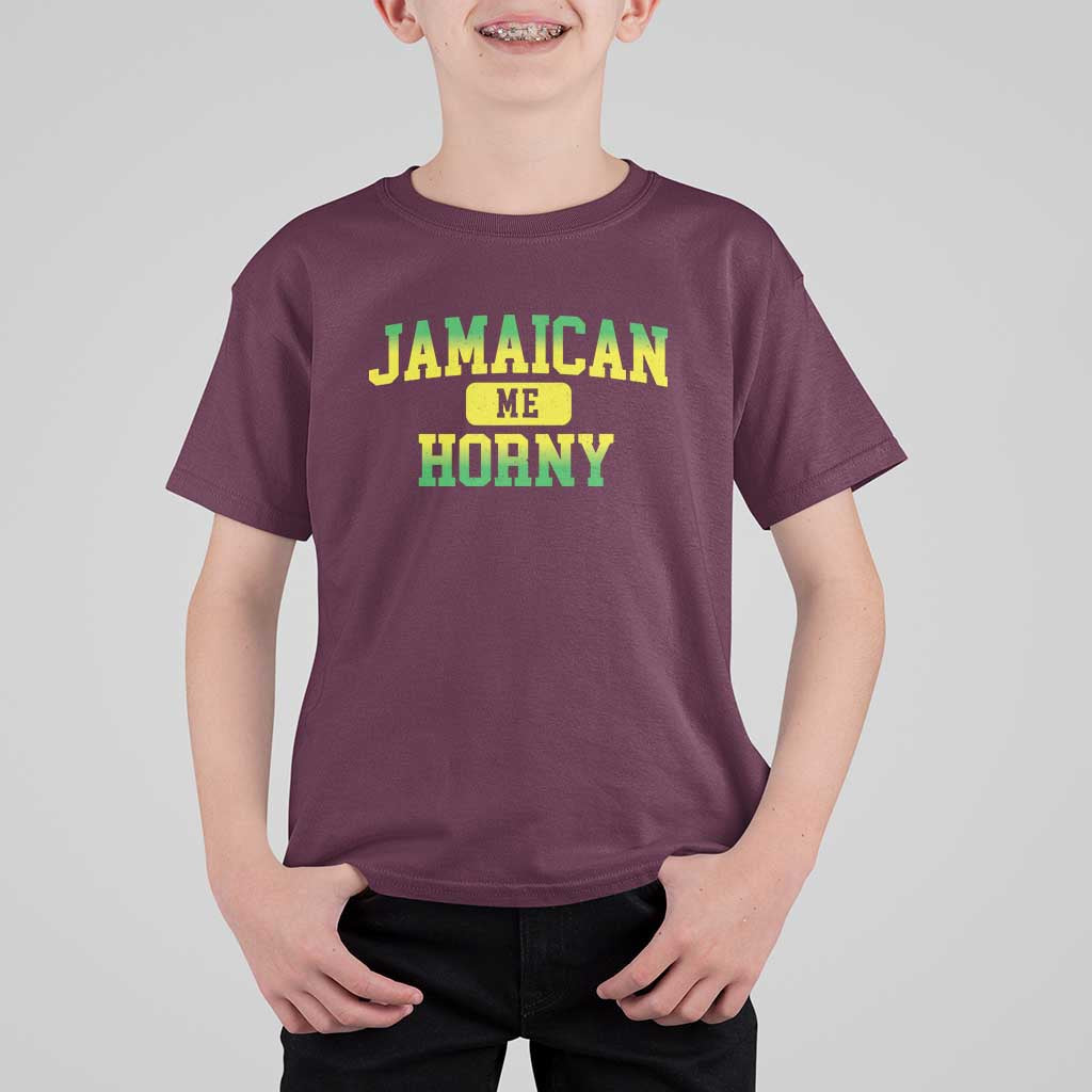 Jamaican Me Horny T Shirt For Kid Funny Caribbean Party - Wonder Print Shop