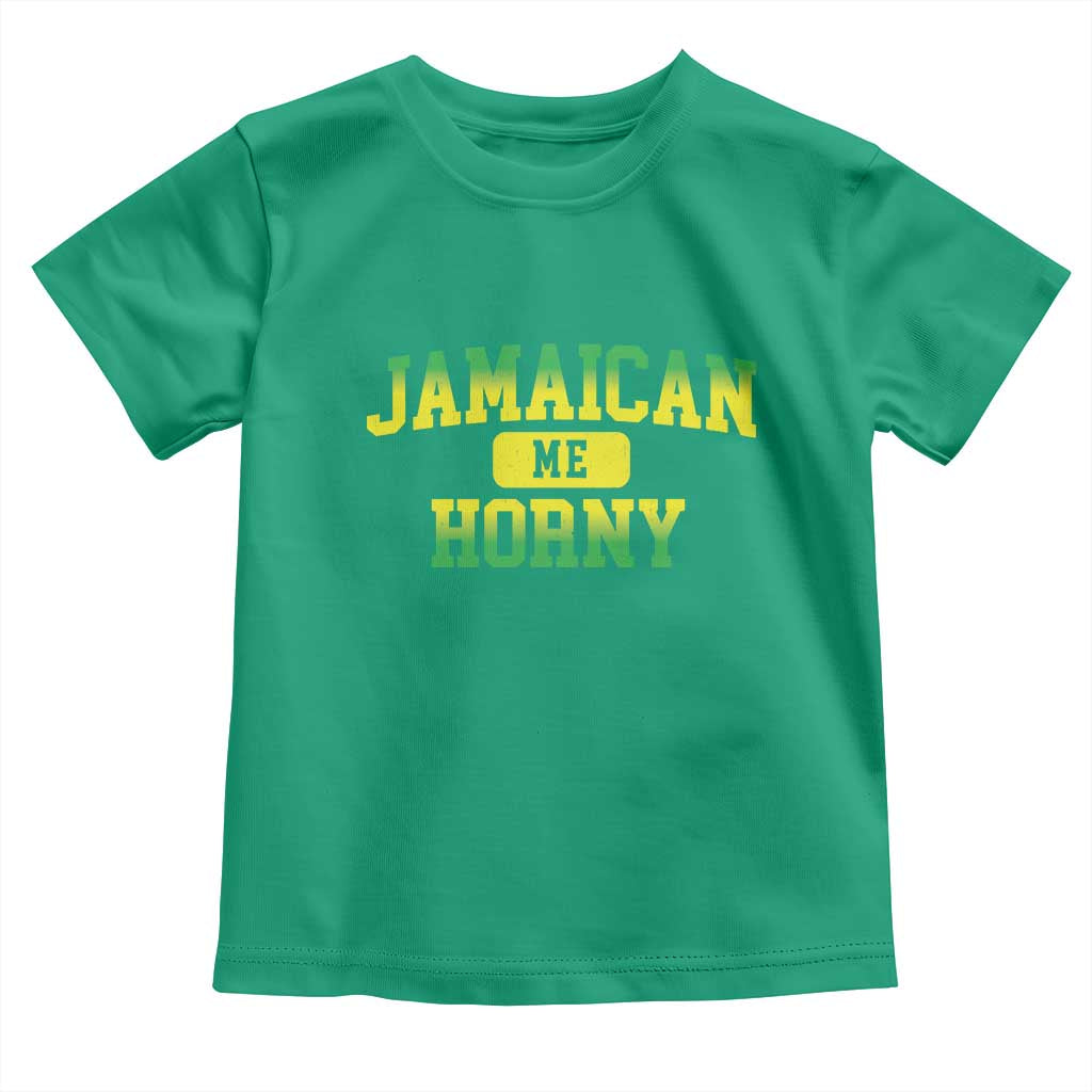 Jamaican Me Horny Toddler T Shirt Funny Caribbean Party - Wonder Print Shop