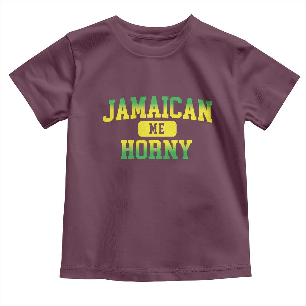 Jamaican Me Horny Toddler T Shirt Funny Caribbean Party - Wonder Print Shop