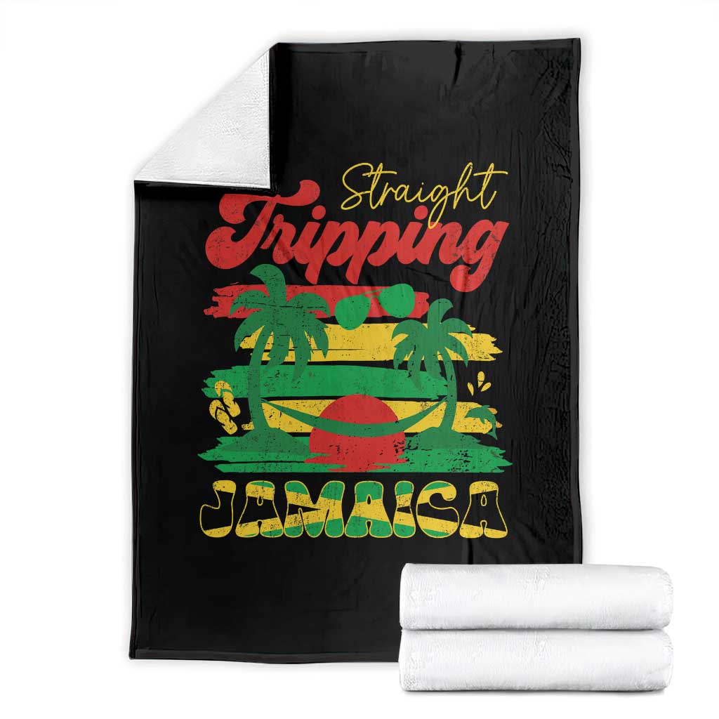 Jamaica Vacation Throw Blanket Straight Trippin Jamaica Family Girls Trip - Wonder Print Shop