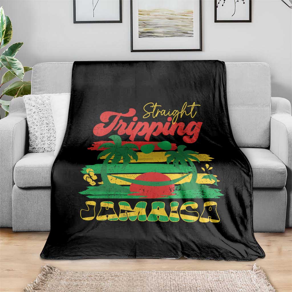Jamaica Vacation Throw Blanket Straight Trippin Jamaica Family Girls Trip - Wonder Print Shop