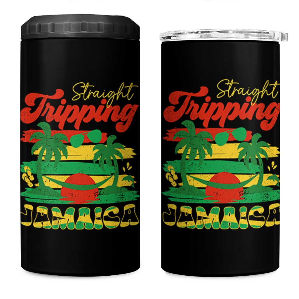 Jamaica Vacation 4 in 1 Can Cooler Tumbler Straight Trippin Jamaica Family Girls Trip - Wonder Print Shop