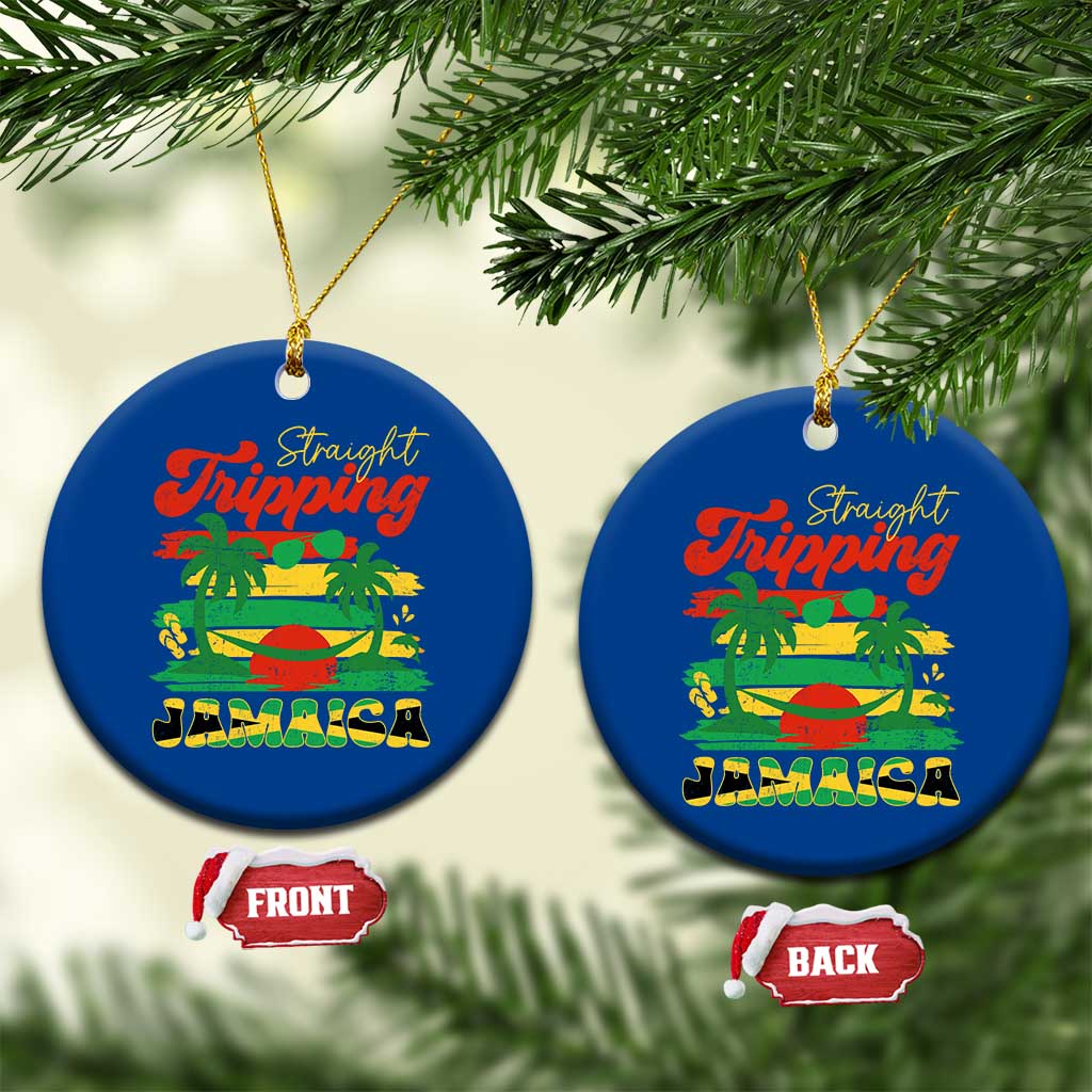 Jamaica Vacation Ceramic Ornament Straight Trippin Jamaica Family Girls Trip - Wonder Print Shop
