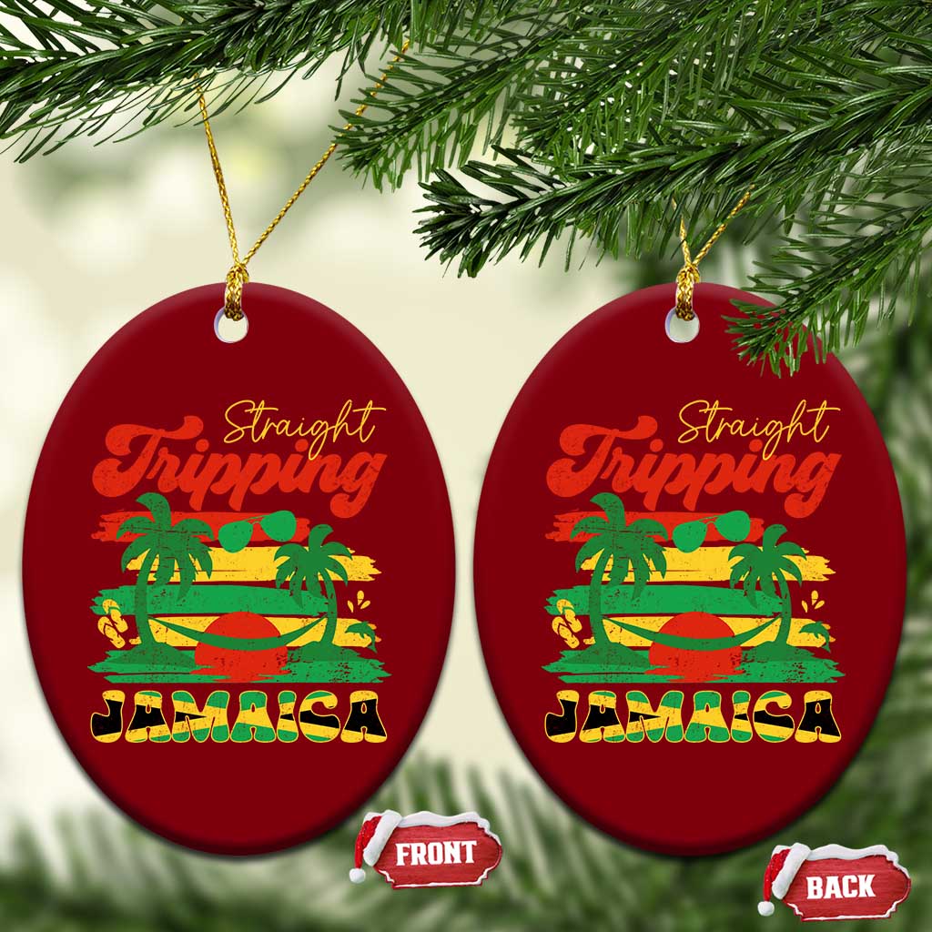 Jamaica Vacation Ceramic Ornament Straight Trippin Jamaica Family Girls Trip - Wonder Print Shop