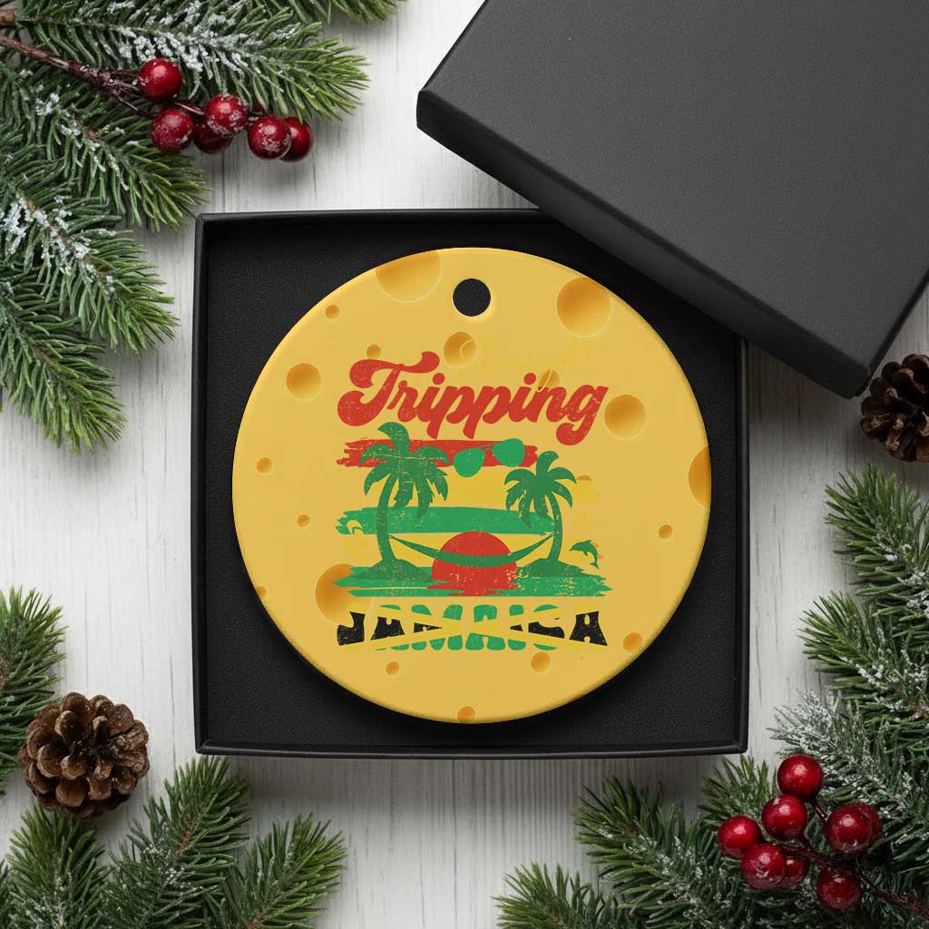 Jamaica Vacation Ceramic Ornament Straight Trippin Jamaica Family Girls Trip - Wonder Print Shop