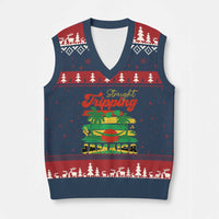 Jamaica Vacation V-Neck Knit Sweater Vest Straight Trippin Jamaica Family Girls Trip - Wonder Print Shop