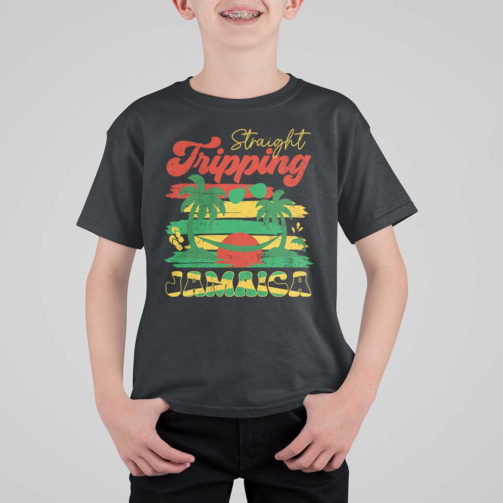 Jamaica Vacation T Shirt For Kid Straight Trippin Jamaica Family Girls Trip - Wonder Print Shop