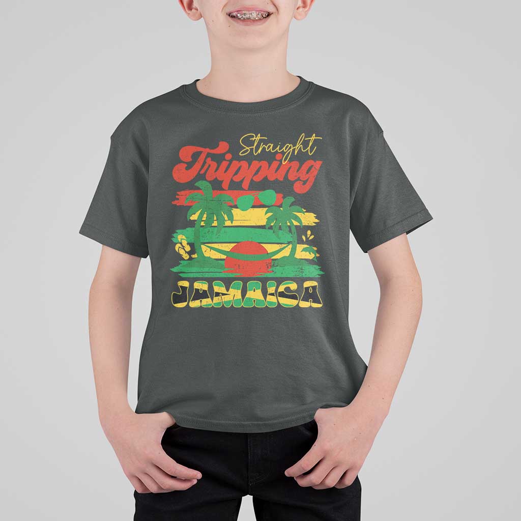 Jamaica Vacation T Shirt For Kid Straight Trippin Jamaica Family Girls Trip - Wonder Print Shop