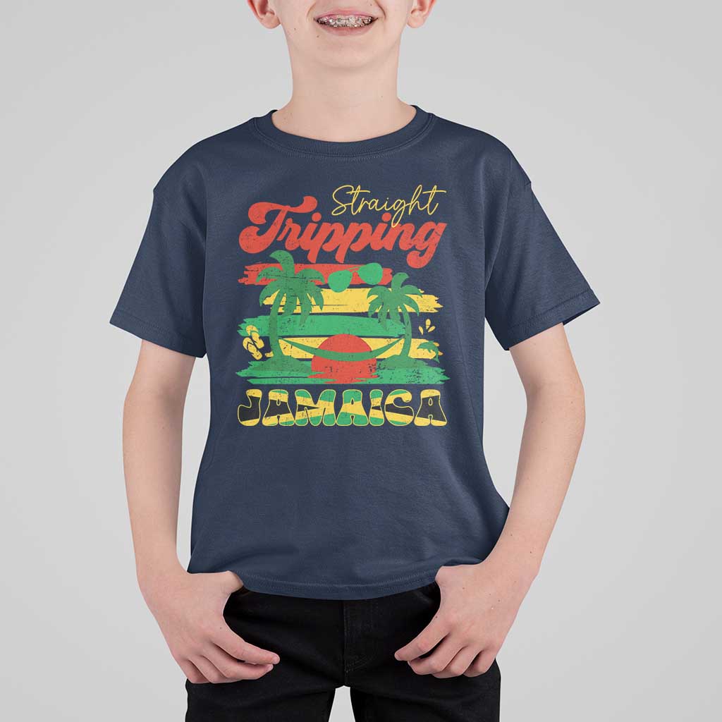 Jamaica Vacation T Shirt For Kid Straight Trippin Jamaica Family Girls Trip - Wonder Print Shop