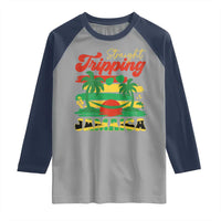 Jamaica Vacation Raglan Shirt Straight Trippin Jamaica Family Girls Trip - Wonder Print Shop