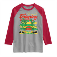 Jamaica Vacation Raglan Shirt Straight Trippin Jamaica Family Girls Trip - Wonder Print Shop