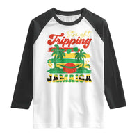 Jamaica Vacation Raglan Shirt Straight Trippin Jamaica Family Girls Trip - Wonder Print Shop