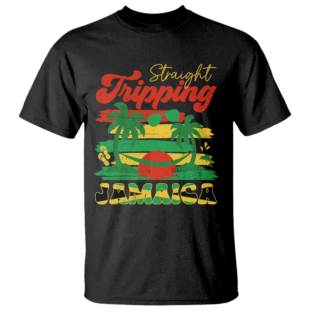 Jamaica Vacation T Shirt Straight Trippin Jamaica Family Girls Trip - Wonder Print Shop