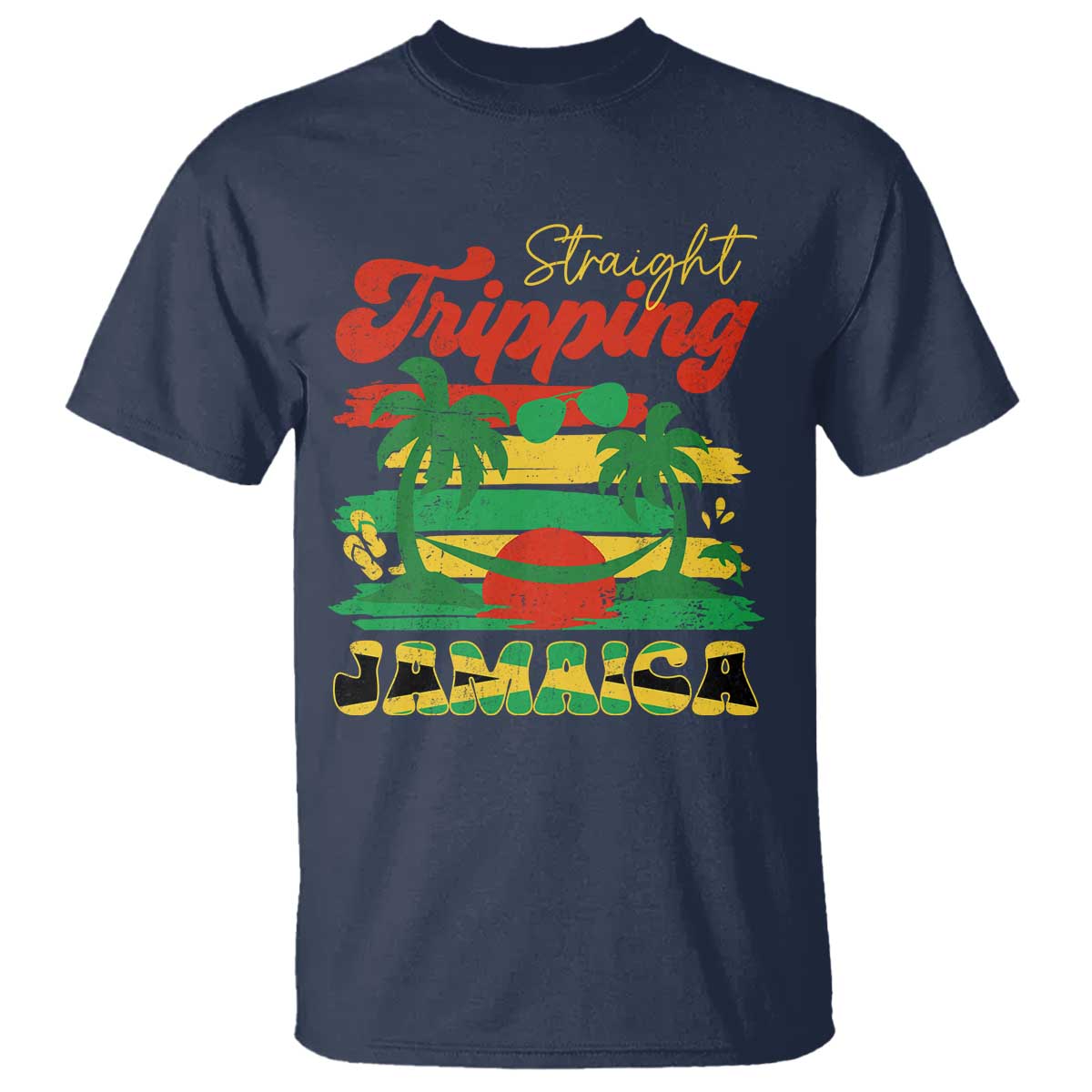 Jamaica Vacation T Shirt Straight Trippin Jamaica Family Girls Trip - Wonder Print Shop