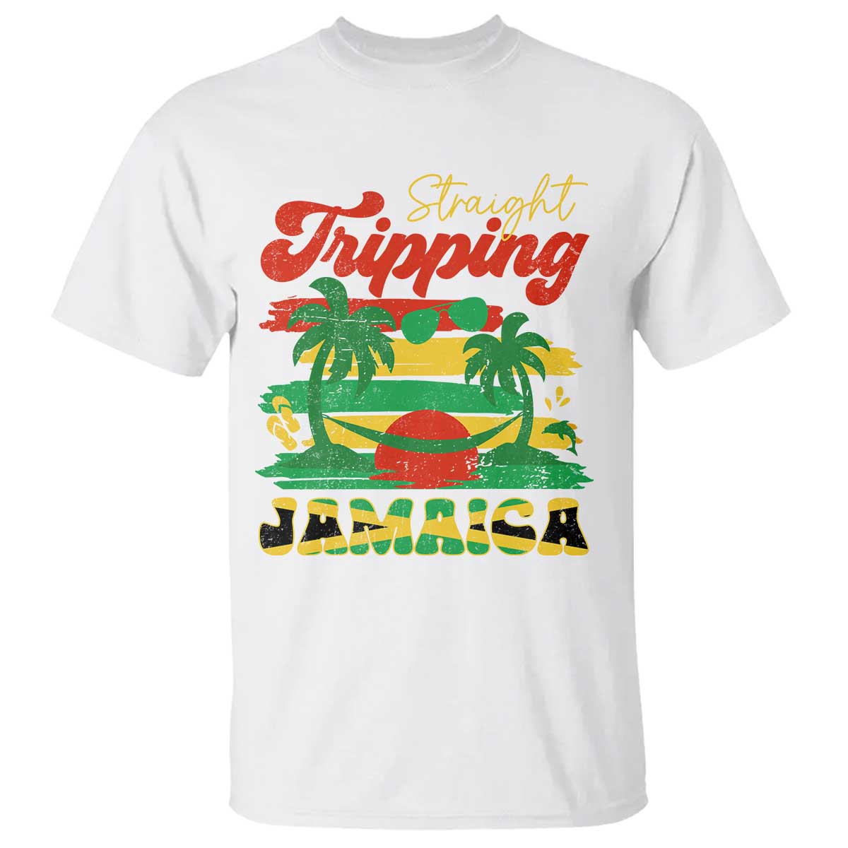 Jamaica Vacation T Shirt Straight Trippin Jamaica Family Girls Trip - Wonder Print Shop