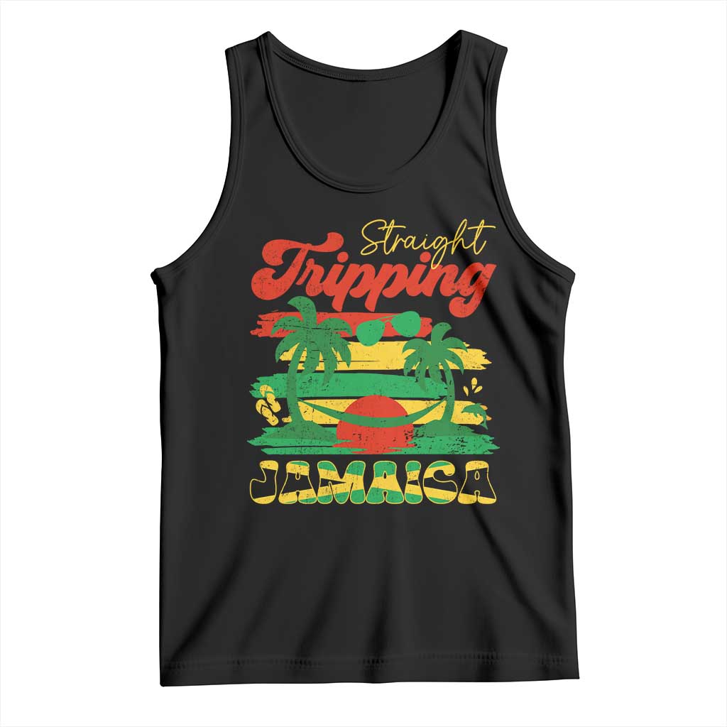 Jamaica Vacation Tank Top Straight Trippin Jamaica Family Girls Trip - Wonder Print Shop