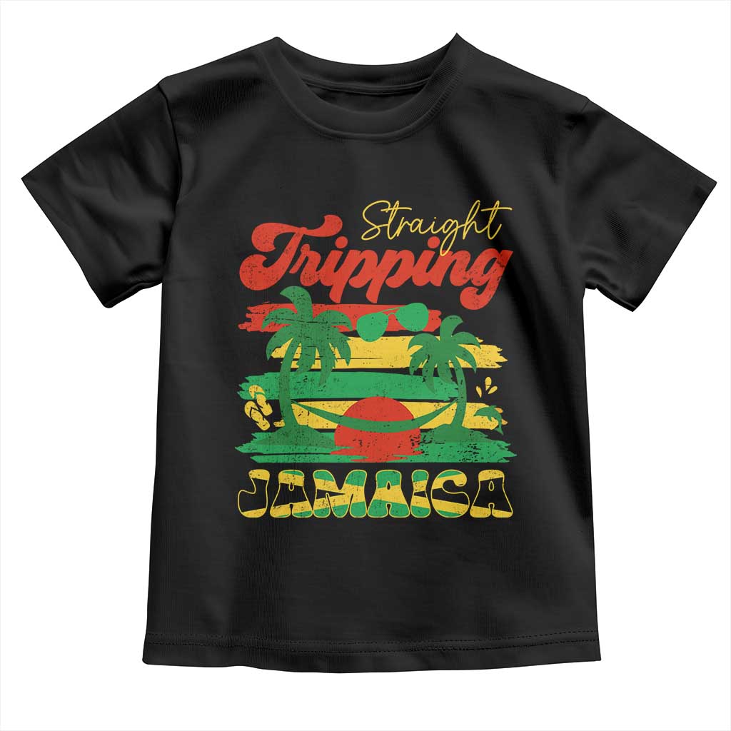 Jamaica Vacation Toddler T Shirt Straight Trippin Jamaica Family Girls Trip - Wonder Print Shop