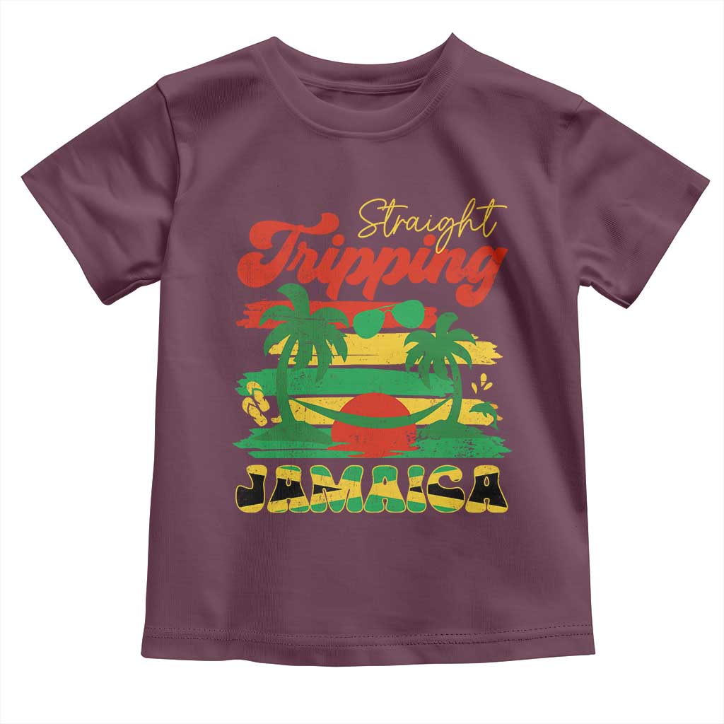 Jamaica Vacation Toddler T Shirt Straight Trippin Jamaica Family Girls Trip - Wonder Print Shop