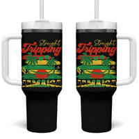 Jamaica Vacation Tumbler With Handle Straight Trippin Jamaica Family Girls Trip - Wonder Print Shop