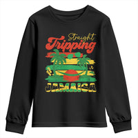 Jamaica Vacation Youth Sweatshirt Straight Trippin Jamaica Family Girls Trip - Wonder Print Shop