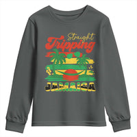 Jamaica Vacation Youth Sweatshirt Straight Trippin Jamaica Family Girls Trip - Wonder Print Shop