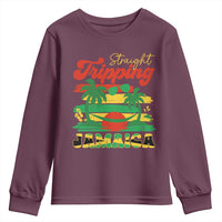 Jamaica Vacation Youth Sweatshirt Straight Trippin Jamaica Family Girls Trip - Wonder Print Shop